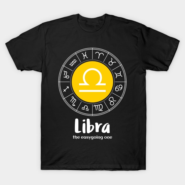 Libra The Easygoing Zodiac Sign T-Shirt by Science Puns